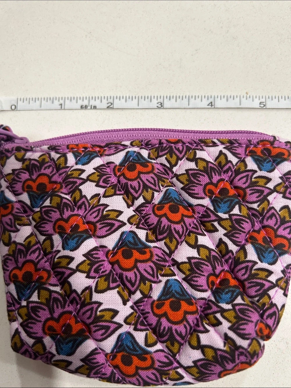 Vera Bradley Purple Floral Zip Pouch